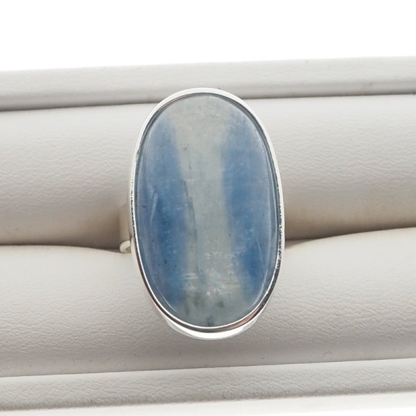 Kyanit owalny w srebrze - pierścionek (Rozmiar Jubilerski 16, 20, 21) (różne kamienie do wyboru)
