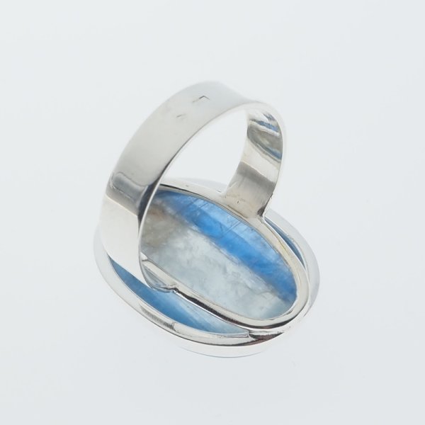 Kyanit owalny w srebrze - pierścionek (Rozmiar Jubilerski 16, 20, 21) (różne kamienie do wyboru)