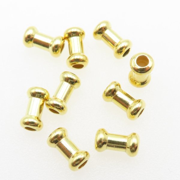 Srebro Ag złocone - przekładka rurka dystansowa 6,5x3,5 mm