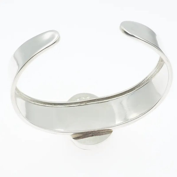 Bursztyn koniakowy z łuskami i srebro - bransoleta sztywna prostokąt