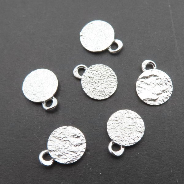 Srebro Ag - zawieszka blaszka młotkowana 8mm