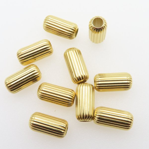 Srebro Złocone Ag - cylinder 12x6 mm 