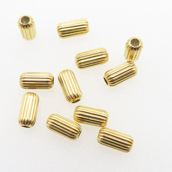 Srebro Złocone Ag - cylinder 6x3 mm 