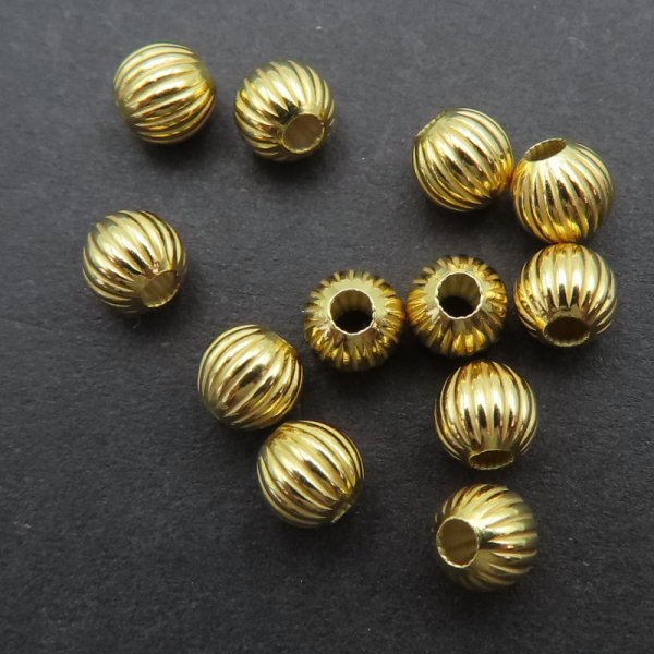 Srebro Ag złocone - kulka ozdobna 4 mm