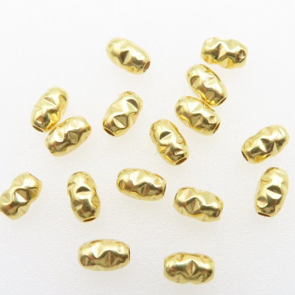 Srebro Złocone Ag - ryż gnieciony 4x2,5 mm 