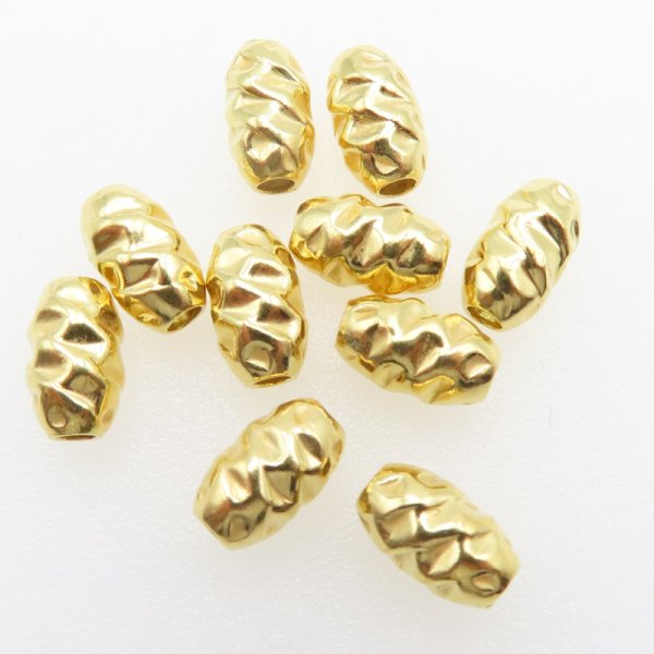 Srebro Złocone Ag - ryż gnieciony 8x5 mm 