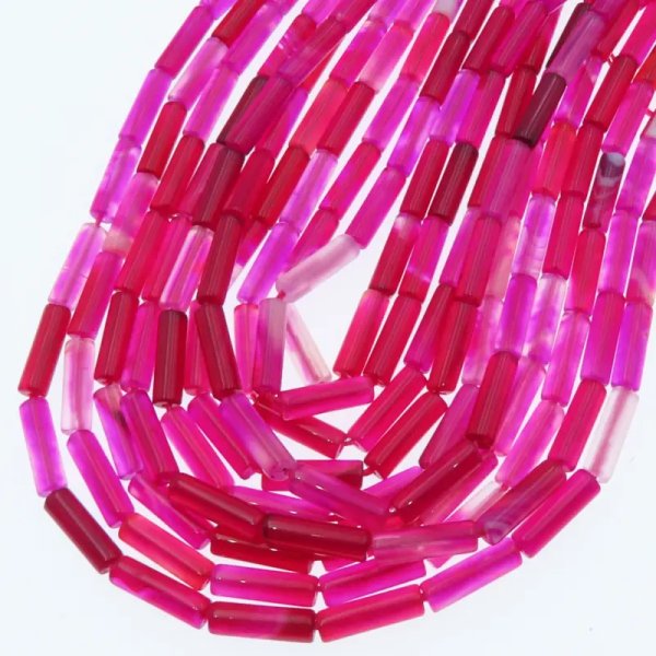 Awenturyn różowy walce 4x13 mm (sznur)