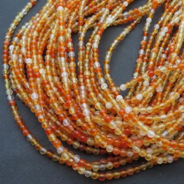 Karneol kulki 3 mm (sznur)