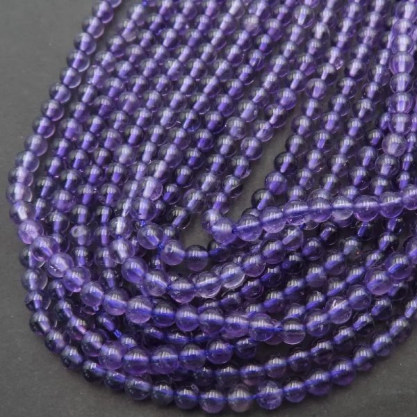 Ametyst kulki 5 mm (sznur) wysoka jakość