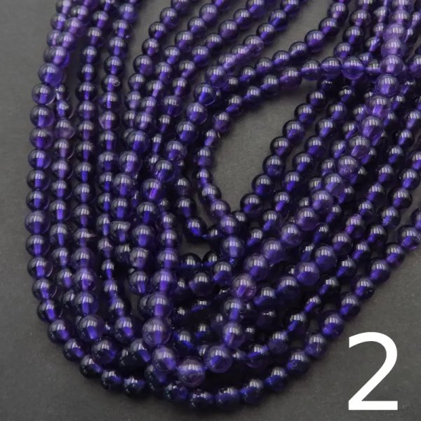 Ametyst kulki 5 mm (sznur) wysoka jakość