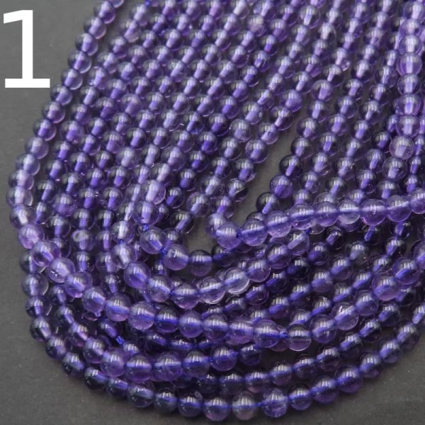 Ametyst kulki 5 mm (sznur) wysoka jakość