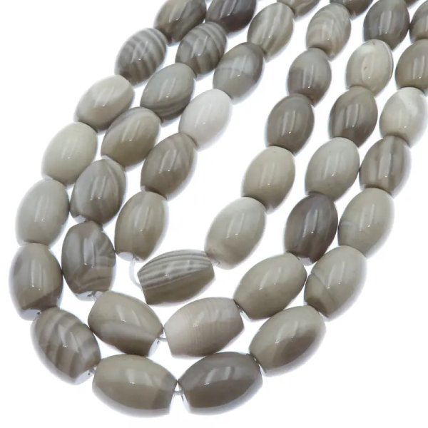 Krzemień Pasiasty baryłki 14x10 mm (sznur)