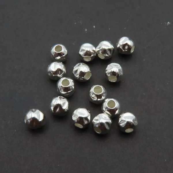 Srebro Ag - kulka młotkowana 4 mm