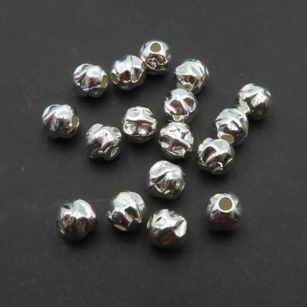 Srebro Ag - kulka młotkowana 5 mm