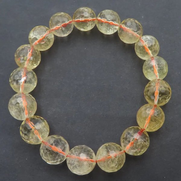 Cytryn (Lemon) fasetowany 12mm - bransoleta(sztuka)