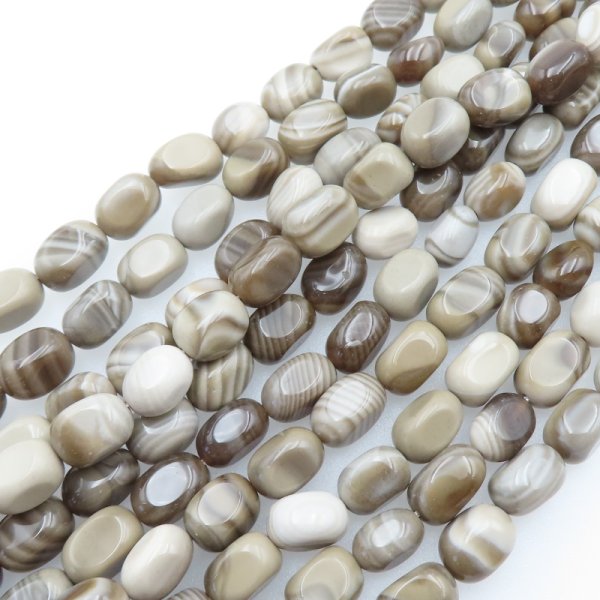 Krzemień Pasiasty baryłka 14x10 mm (sznur)