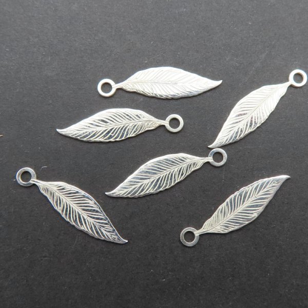 Srebro Ag  - zawieszka piórko 19x5mm