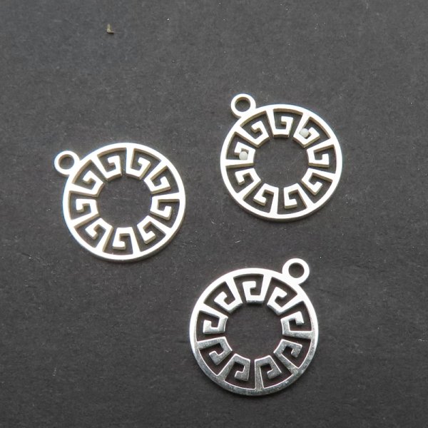 Srebro Ag  - zawieszka rozetka ażurowa 8 mm