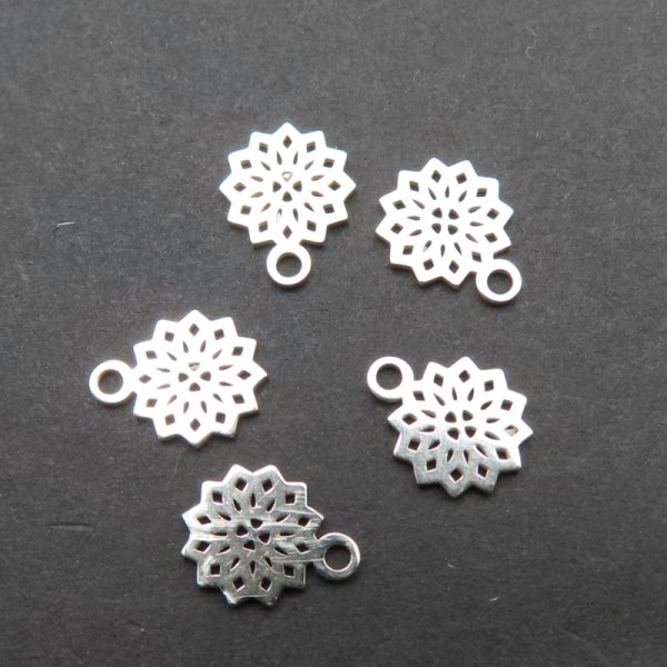 Srebro Ag  - zawieszka rozetka ażurowa 6 mm