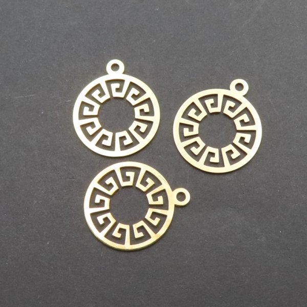 Srebro Ag Złocone - zawieszka rozetka ażurowa 14 mm