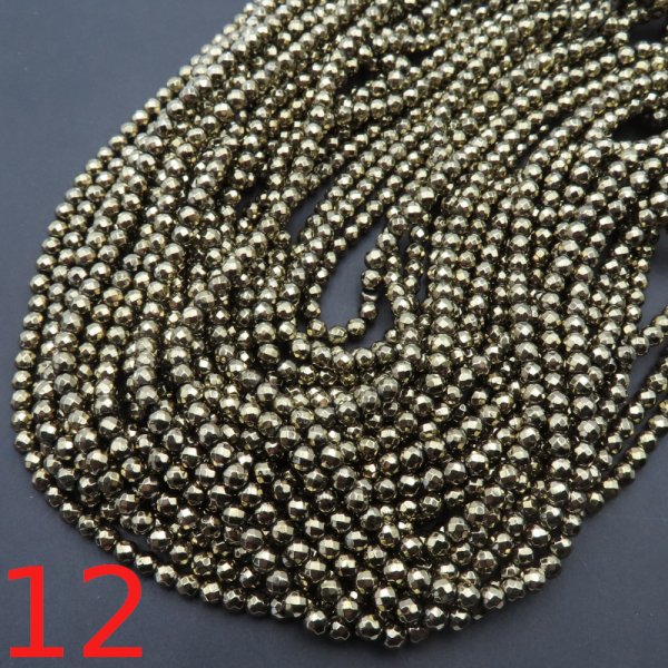 Hematyt złoty fasetowany 4mm (sznur) różne odcienie do wyboru