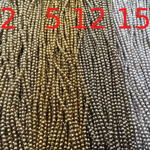 Hematyt złoty fasetowany 4mm (sznur) różne odcienie do wyboru