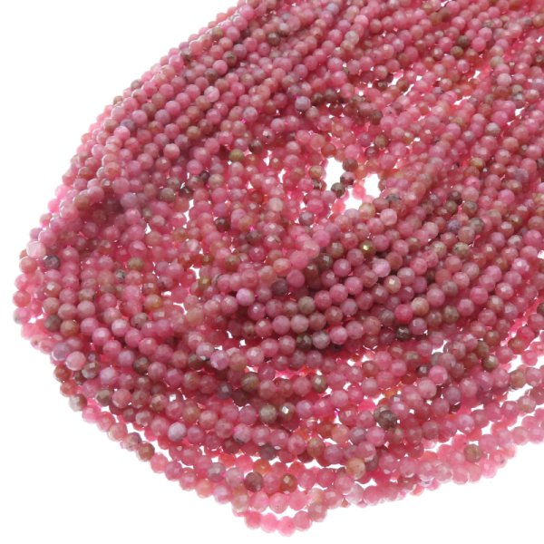 Rodonit fasetowany kula 3 mm (sznur) 