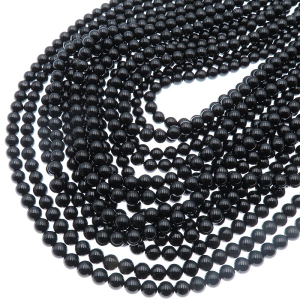 Spinel polerowane kulki 6 mm – sznur ok. 39 cm