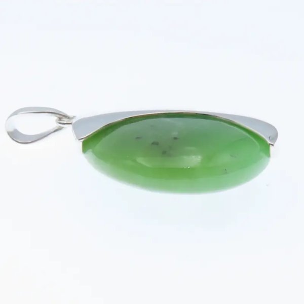 Chryzopraz łza i srebro - zawieszka