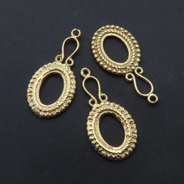 Srebro złocone  Ag -  element ozdobne 25x12 mm