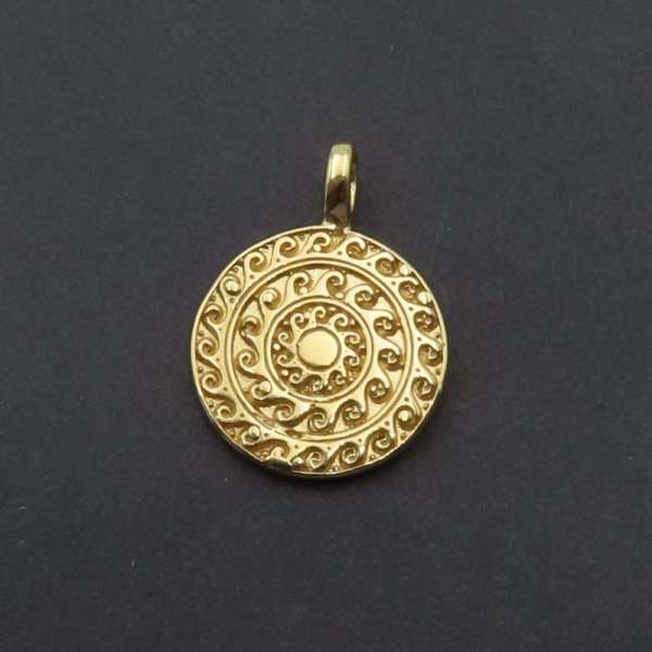 Srebro złocone Ag - zawieszka 15 mm