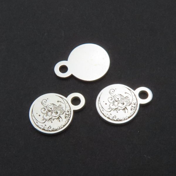 Srebro Ag - blaszka księżyc i słońce 6mm