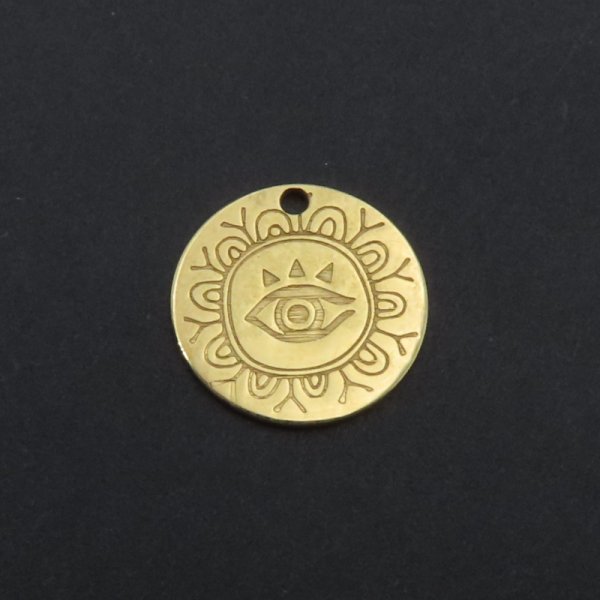 Srebro złocone Ag - zawieszka oko proroka