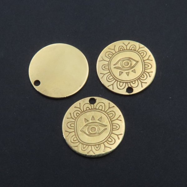 Srebro złocone Ag - zawieszka oko proroka