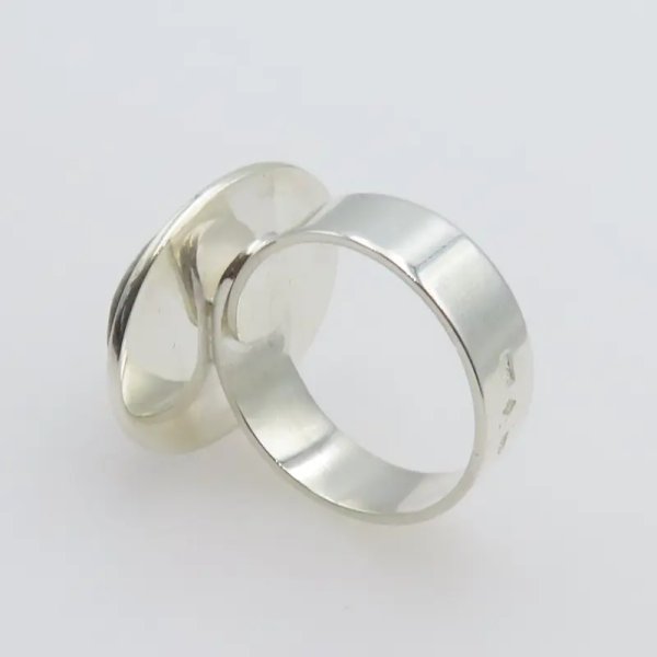 Serafinit (Klinochlor) owal w srebrze - pierścionek (Rozmiar Jubilerski 17) z regulacją