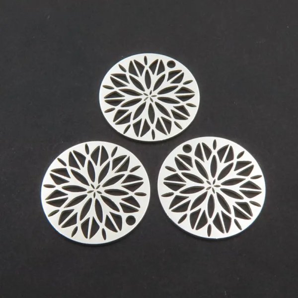 Srebro Ag - zawieszka rozetka 15 mm