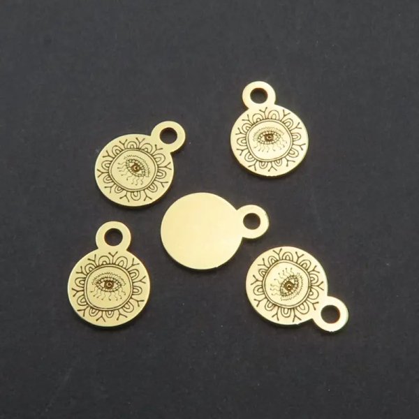 Srebro złocone Ag - zawieszka oko proroka