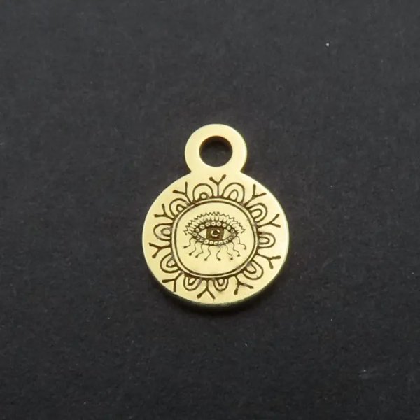 Srebro złocone Ag - zawieszka oko proroka