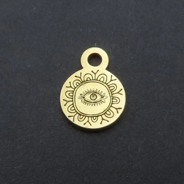Srebro złocone Ag - zawieszka oko proroka