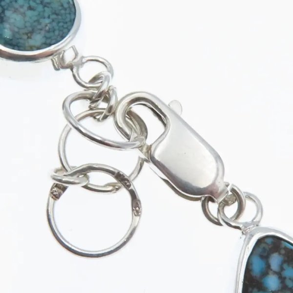 Turkus w srebrze - bransoletka łzy (17,5 cm + 3 cm regulacji)