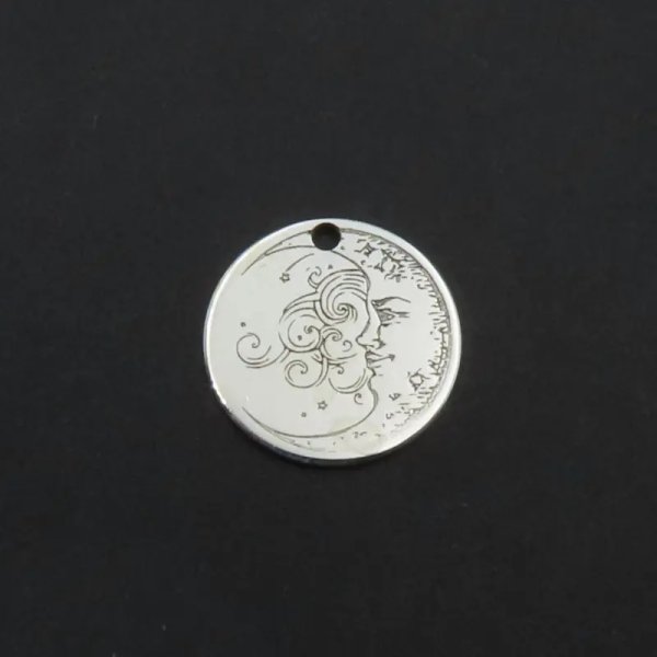 Srebro Ag - blaszka księżyc i słońce 12mm