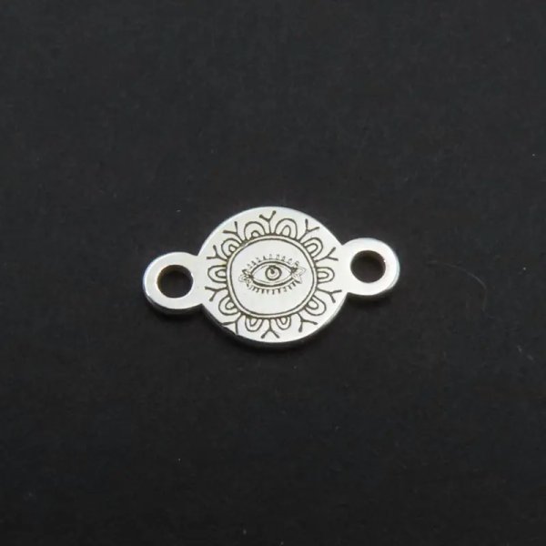 Srebro Ag - łącznik oko proroka 6mm
