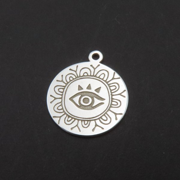 Srebro Ag - zawieszka oko proroka 14mm
