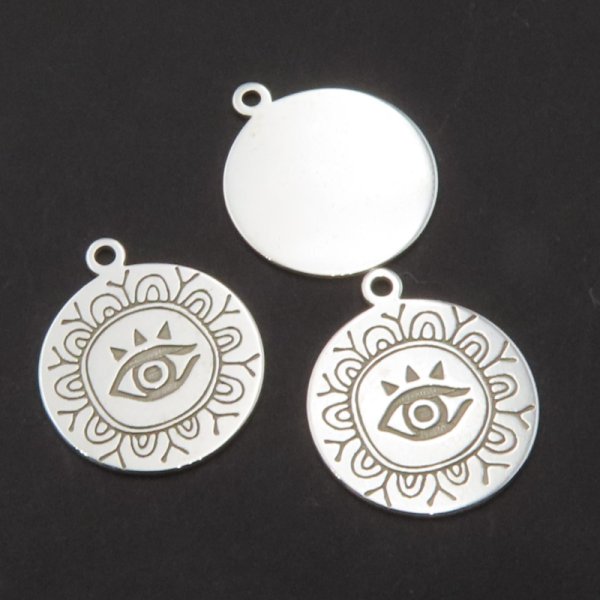 Srebro Ag - zawieszka oko proroka 14mm