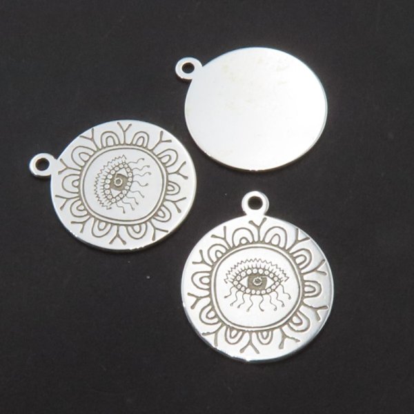 Srebro Ag - zawieszka oko proroka 14mm