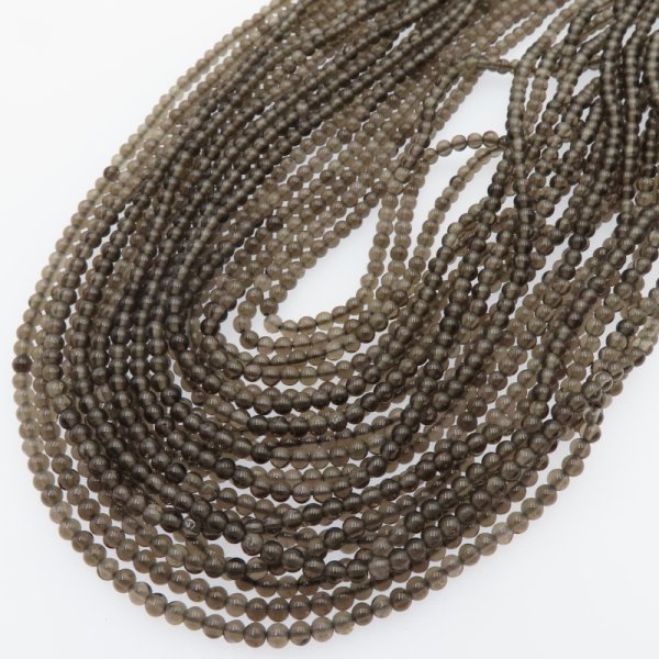 Kwarc dymny kulka 3 mm (sznur)