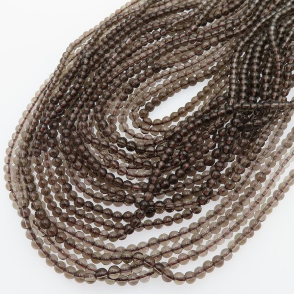 Kwarc dymny kulka 4,5 mm (sznur) wysoka jakość