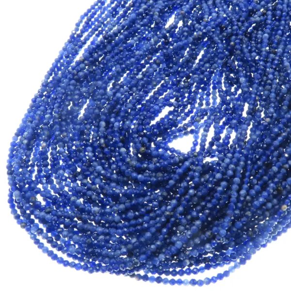 Sodalit fasetowany kulki 2 mm – sznur ok. 39 cm