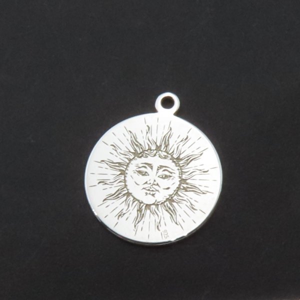 Srebro Ag - blaszka księżyc i słońce 14mm