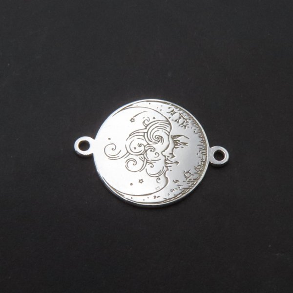 Srebro Ag - łącznik księżyc i słońce 14mm
